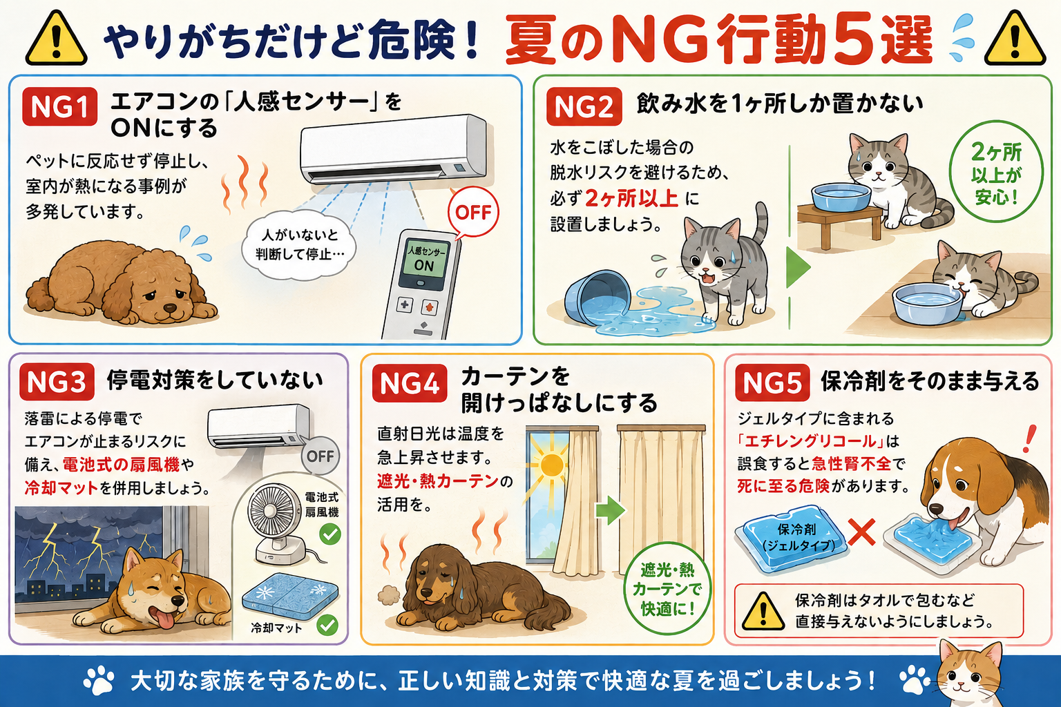 留守番中の注意点